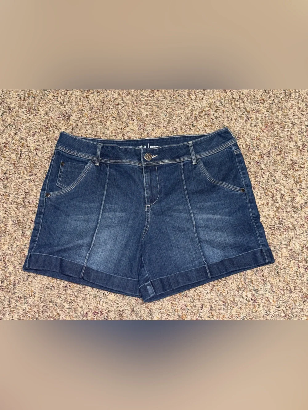 Women's size 14‎ shorts Apt. 9 Dark Blue Denim Women's Jean Shorts